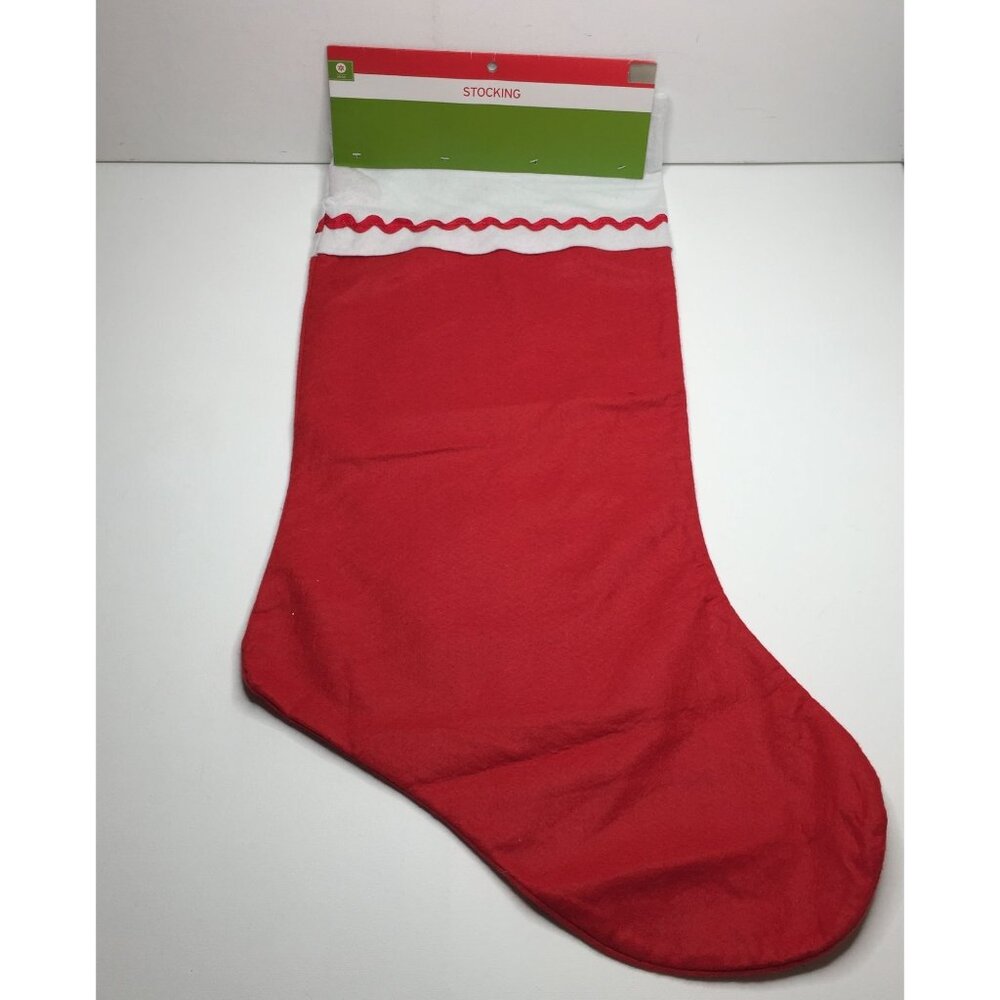 Jumbo 33" Red Felt Christmas Stocking Holiday Ex Large Oversized Big Huge